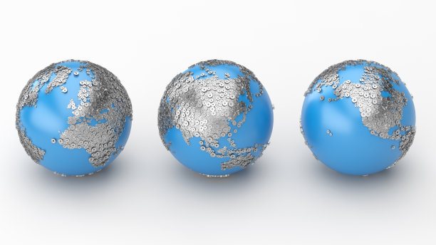 地球由齿轮组成图片下载