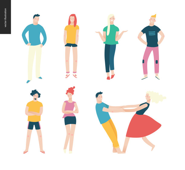 聪明人肖像集-年轻的男人和女人图片下载