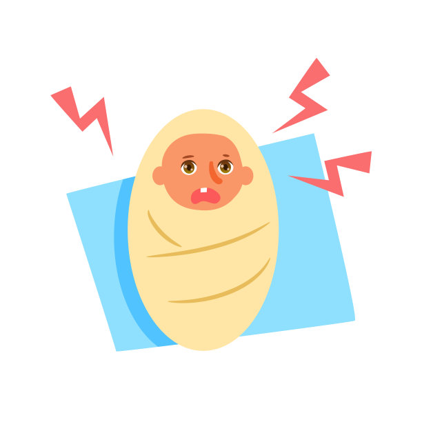 婴儿尖叫向量。卡通。孤立的艺术特征图片下载
