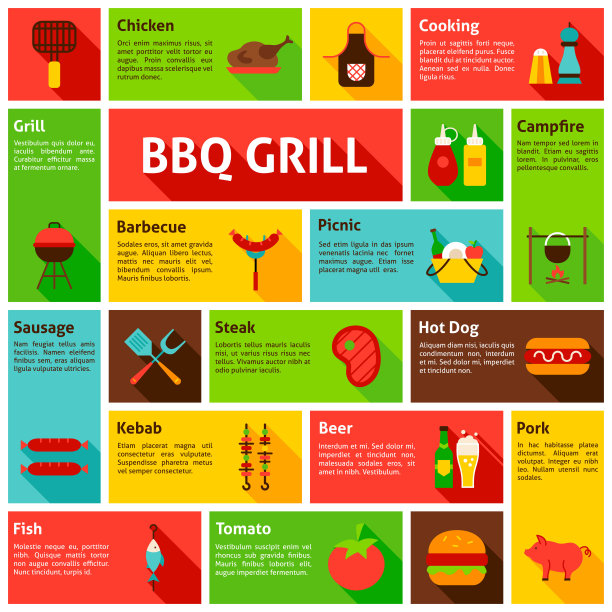 烧烤图表设计图片下载