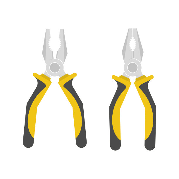 钳子打开和关闭。图片下载