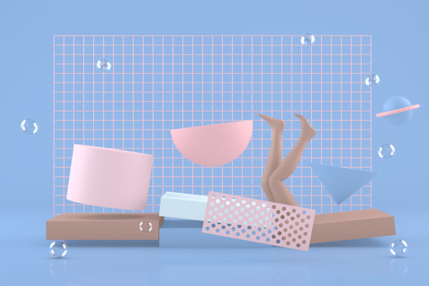 三维几何形状抽象最小背景，讲台概念，空展示，零重力图片下载