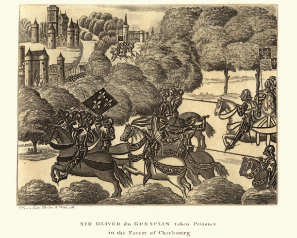 Olivier du Guesclin在瑟堡森林被俘图片下载