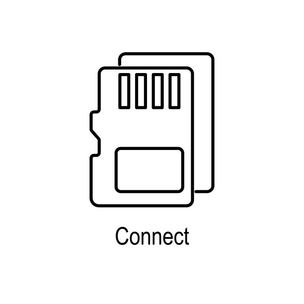 SD卡图标：用于移动概念和Web应用程序的计算机组件元素，网站设计和应用程序开发的细线图标，优质图标图片下载