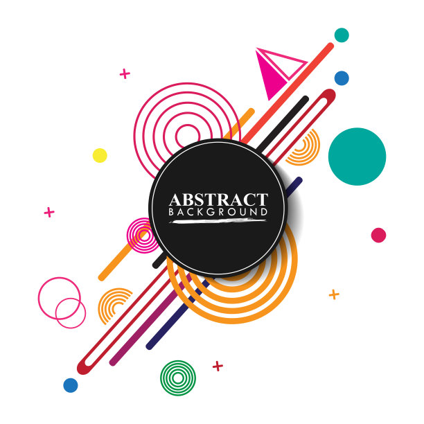 抽象圆形徽章几何图案设计和背景方形徽章。用于现代设计，装饰，传单，模板和封面。图片下载
