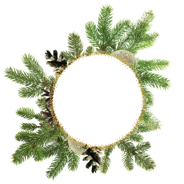 圣诞装饰圆模板图片下载