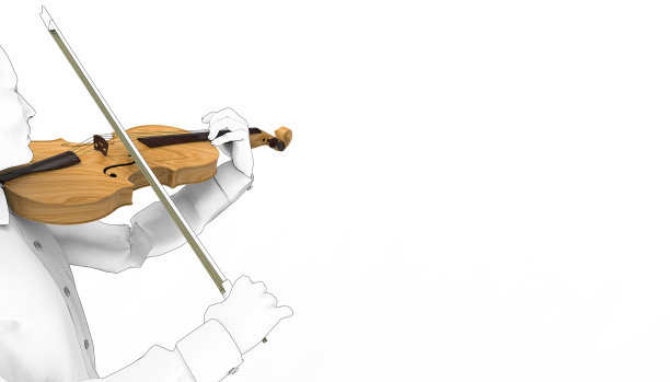 绘画演奏小提琴乐器01 /插图/孤立的背景图片下载