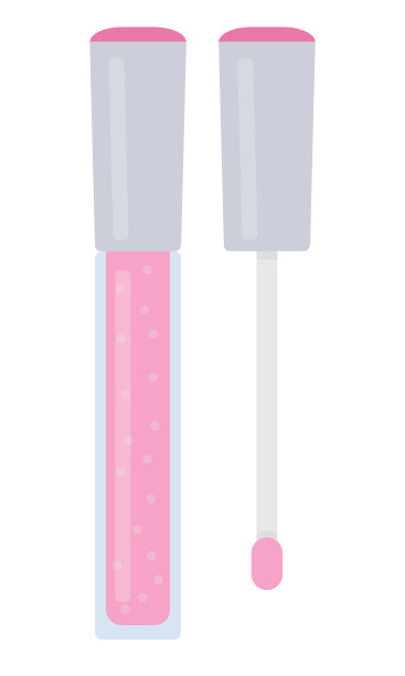 粉红唇彩矢量平孤立图片下载