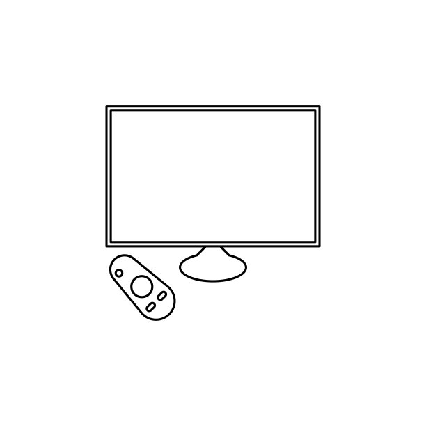 智能电视图标，网页移动应用设计元素图片下载
