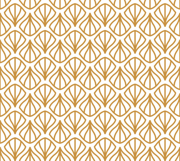 抽象黄金艺术装饰无缝背景。几何鱼鳞图案。图片下载