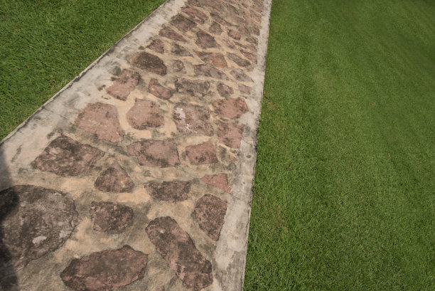 在正式的花园石头小径图片下载