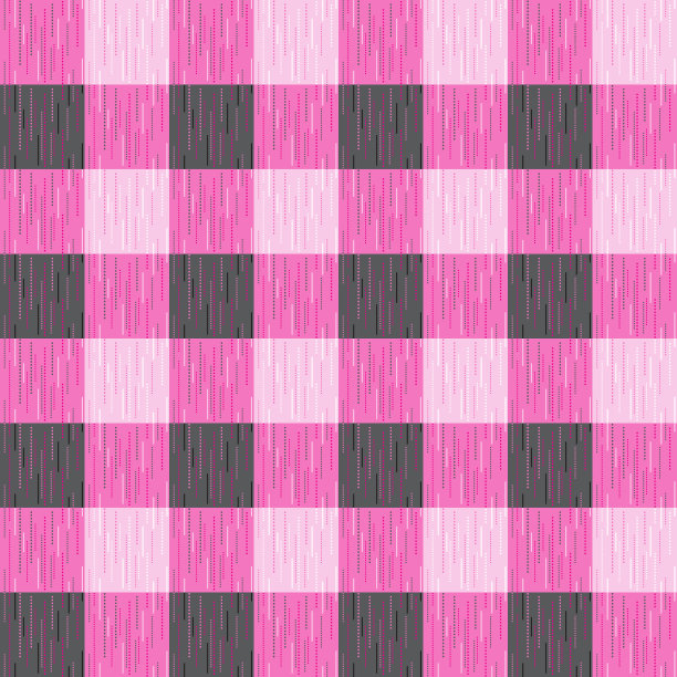 粉红色和深灰色的格子、格子、格子或条纹无缝图案。矢量插图。图片下载
