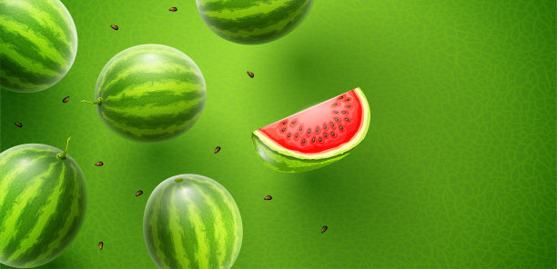 西瓜甜果味横幅设计图片下载