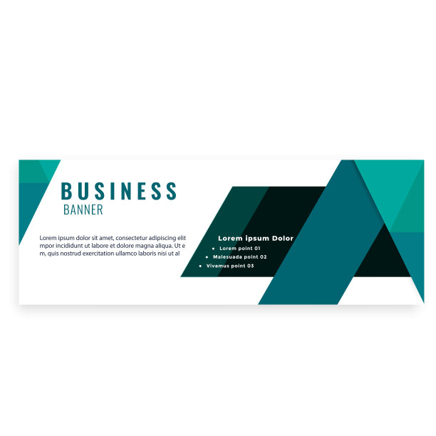 绿色抽象商业旗帜设计向量形象图片下载