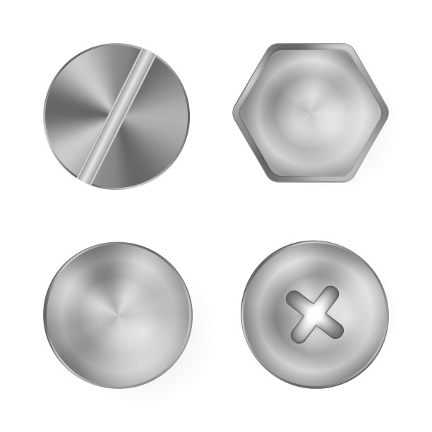 金属screws.Vector。图片下载