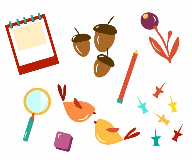 学校的属性。很快就到学校。学校明信片的模板。模板的设计。孩子们去上学。图片下载