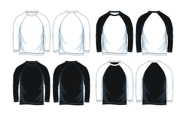 长袖插肩衫图片下载