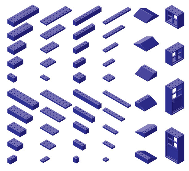 深蓝色建筑砖图片下载