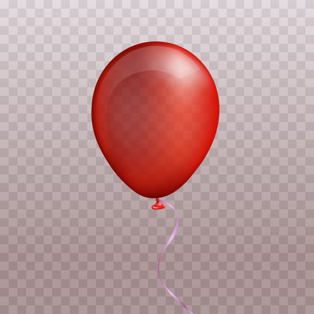 3D现实的红色气球。矢量图图片下载