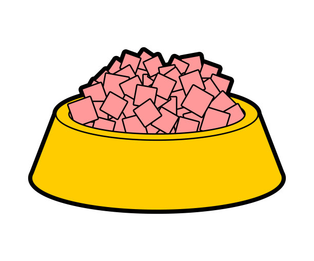 宠物食品碗隔离。猫和狗盘子。矢量图图片下载