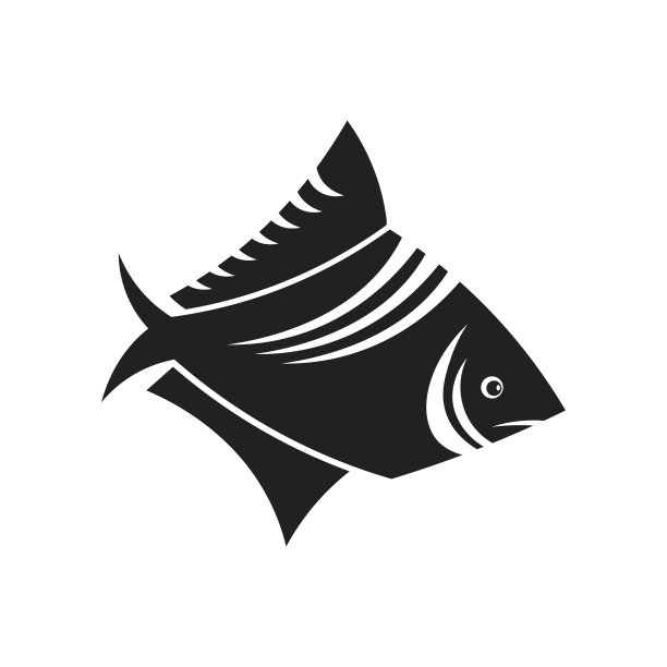鱼图标矢量标志和符号孤立在白色背景，鱼图标的概念图片下载
