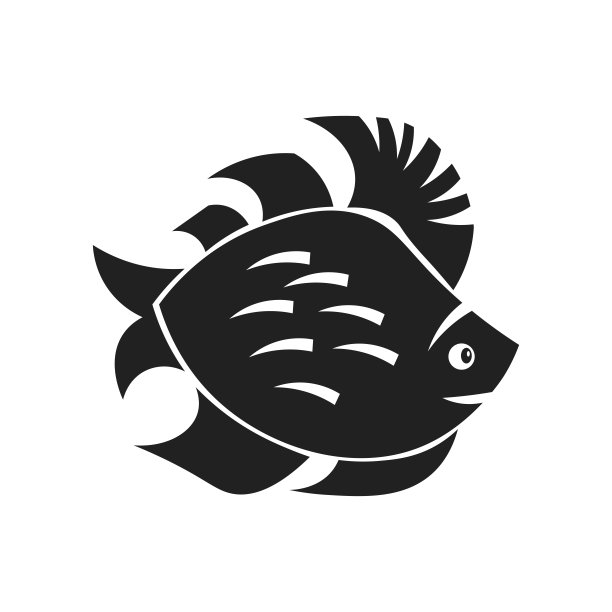 鱼图标矢量标志和符号孤立在白色背景，鱼图标的概念图片下载