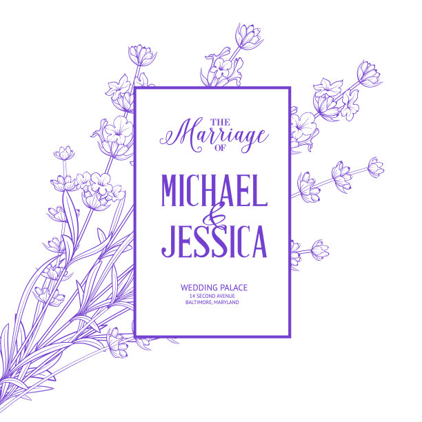 结婚请柬。图片下载