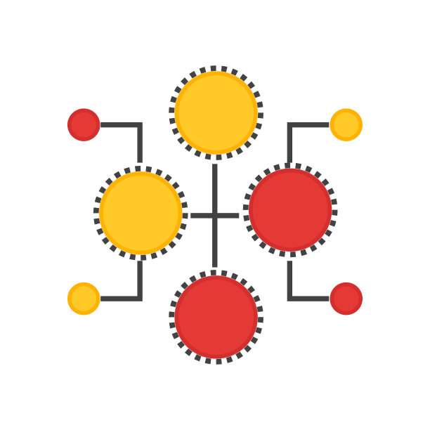 去中心化图标向量符号和符号孤立在白色背景，去中心化图标的概念图片下载