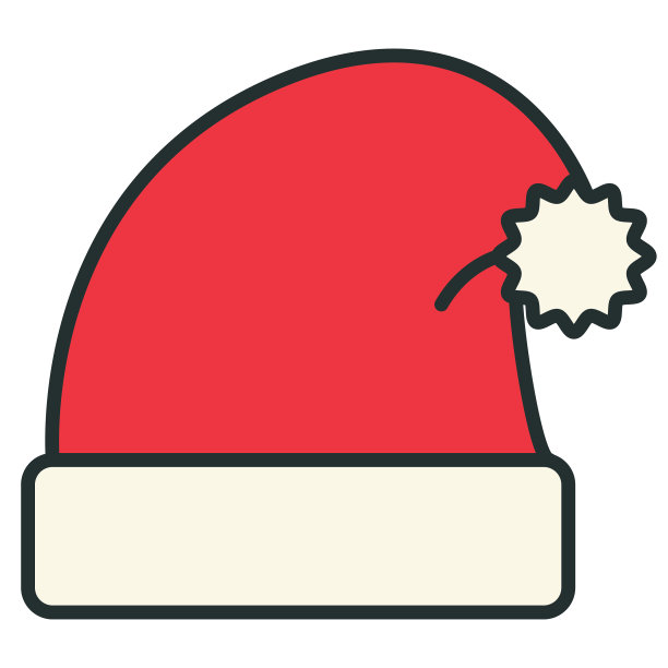 圣诞线图标圣诞帽图片下载