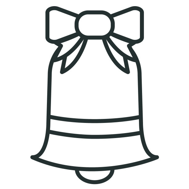 圣诞线图标钟图片下载