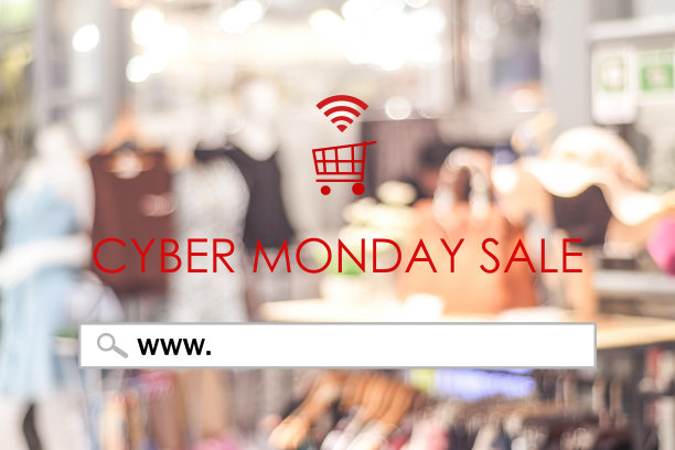 www。在搜索栏上的网络星期一销售网络横幅背景，网上购物销售，业务和技术图片下载