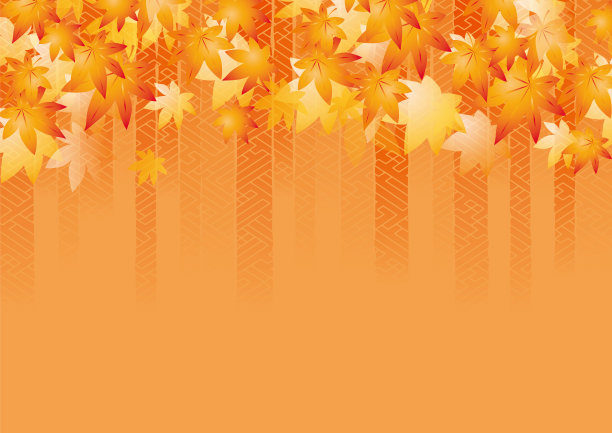 一幅美丽的秋叶插图图片下载