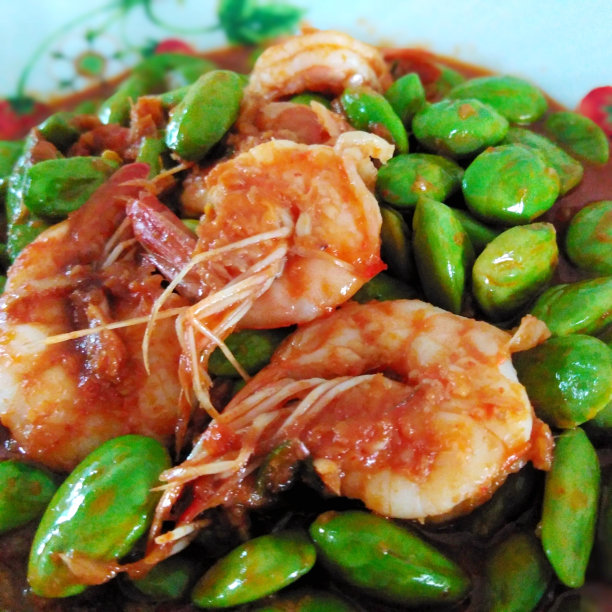 虾仁炒花豆图片下载