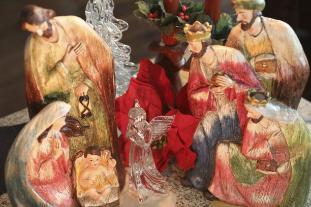 圣诞节：静物耶稣诞生场景图片下载