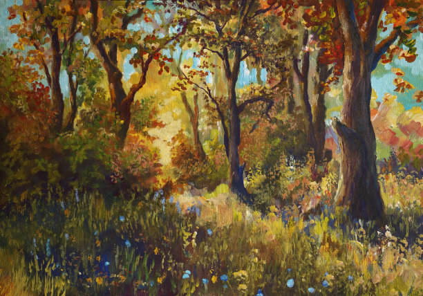 画秋天的风景图片下载