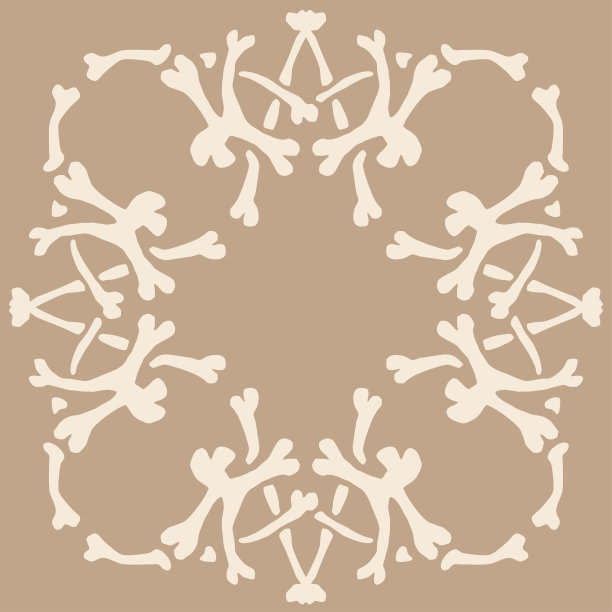 骨头的样式。方形民族部落装饰。刺绣的背景。印花大手帕，披肩，纺织面料设计。向量图片下载