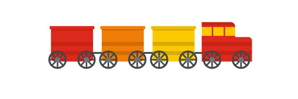 电动火车图标，平面风格。图片下载