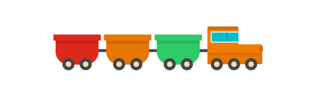 货车图标，扁平化风格。图片下载