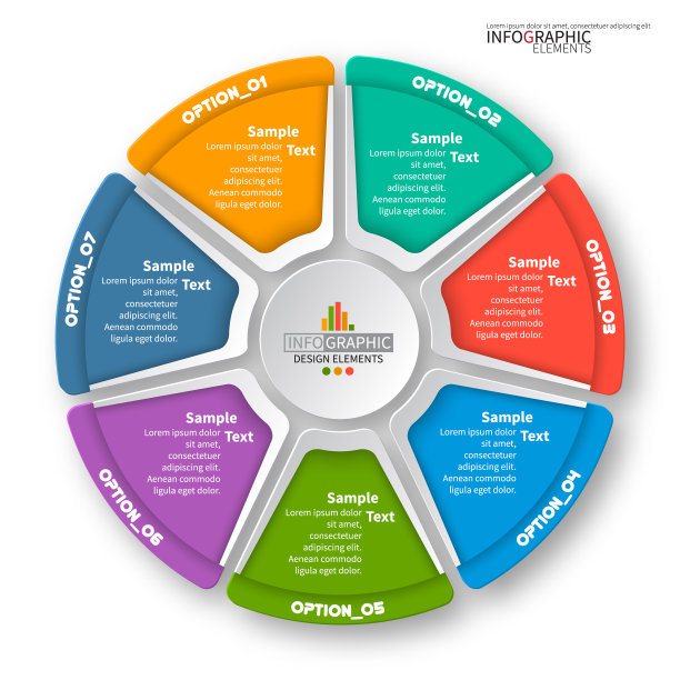 摘要三维纸张信息图。业务模板。矢量图图片下载
