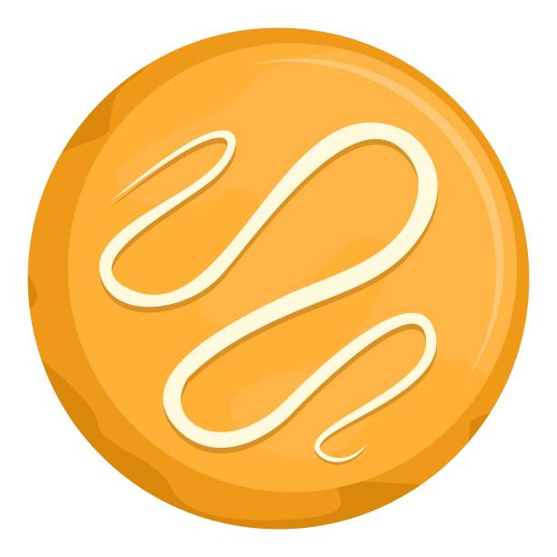 百吉饼图标，平面风格图片下载