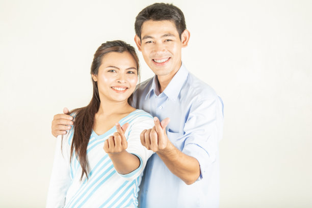 夫妻和符号手和心图片下载