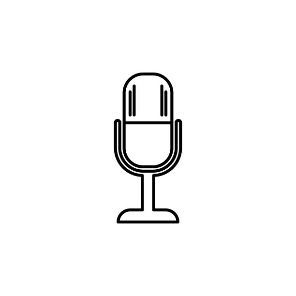 麦克风图标。元素简单的图标为网站，网页设计，移动应用程序，信息图形。细线图标用于网站设计和开发，应用程序开发图片下载