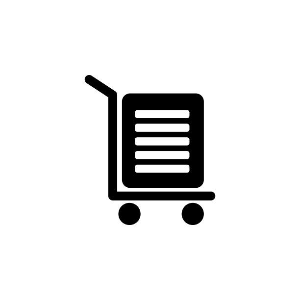 购物车上的行李图标。网站、网页设计、移动应用、信息图表的简单图标元素。用于设计和开发的符号和标志集合图标图片下载