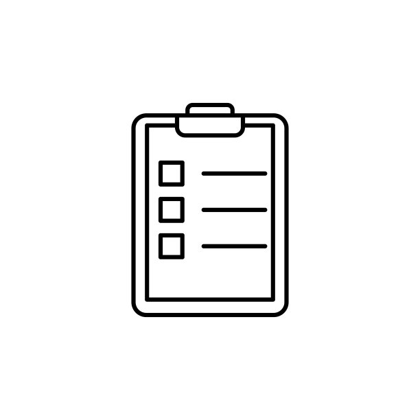 清单图标：网站、网页设计、移动应用信息图表的元素，网站设计和App开发的细线图标图片下载