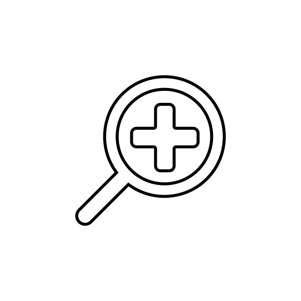 放大镜搜索图标。用于网站、网页设计、移动应用和信息图的细线简约元素图标图片下载