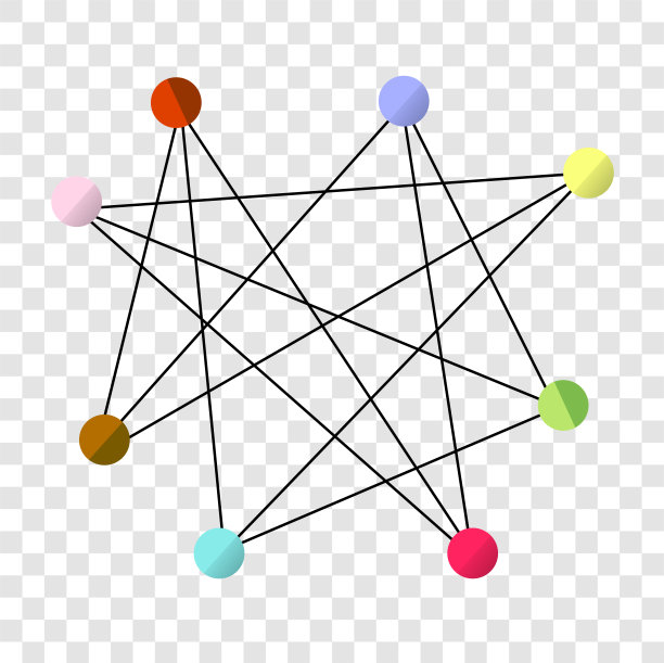 矢量插图互联的东西在透明效果的背景图片下载