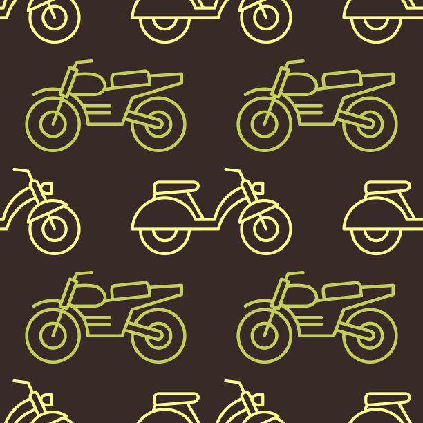 无缝模式与摩托车和轻便摩托车图片下载