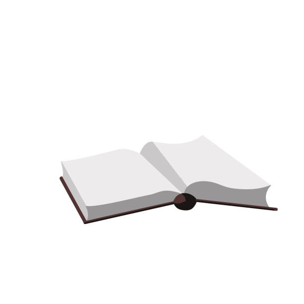 翻开一本白底手绘的书。孤立的对象图片下载