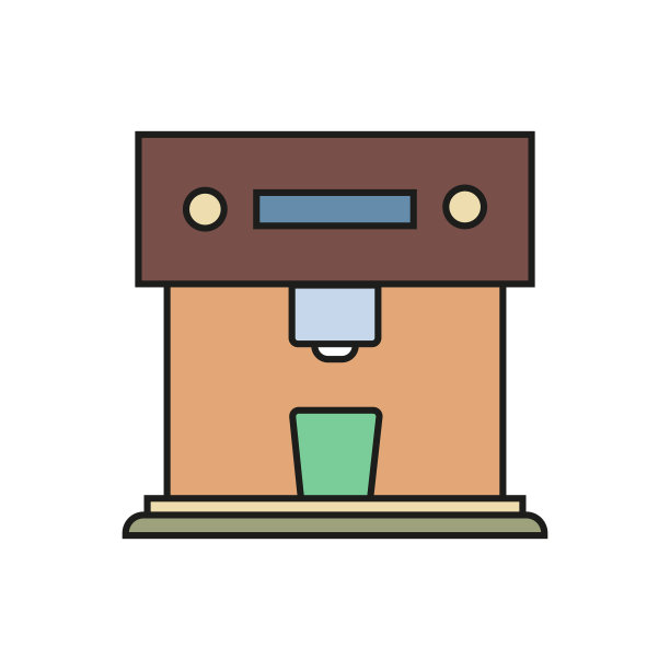 咖啡机图标。向量-说明图片下载