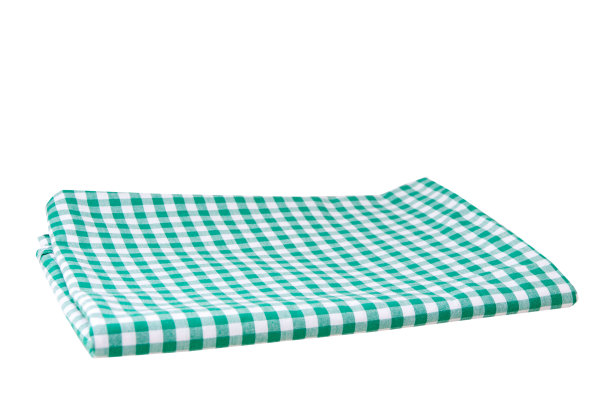 一个笼子里的绿色桌布，以白色为背景图片下载